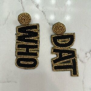NFL New Orleans Saints Game Day Earrings “Who Dat”